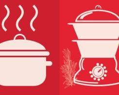 Când fierbem și când preparăm la abur?