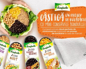 Campanie promoțională „Câștiga un prosop de bucătărie cu miniconservele Bonduelle!”