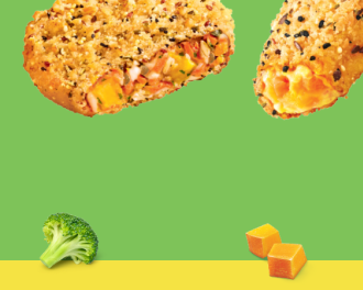 Descoperă noua gamă de burgeri și crochete Croustis, legume delicioase cu brânză